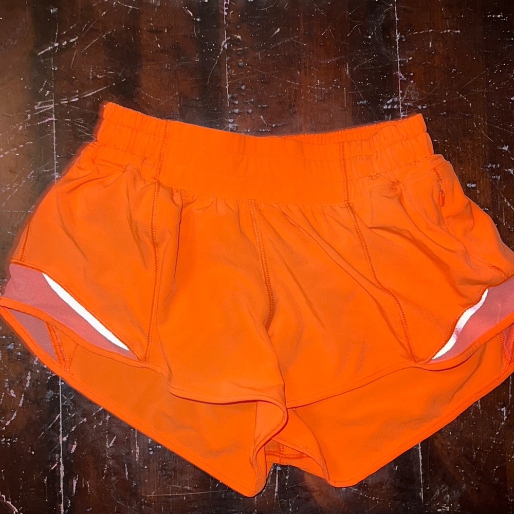 Neon orange lulu lemon 2.5 hottie hot